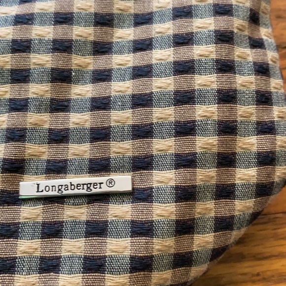 Longaberger Homestead Tan & Black Checked Gingham Fabric Purse Handbag - Picture 4 of 4